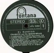 LP - Chaquito And The Quedo Brass - El Bandido
