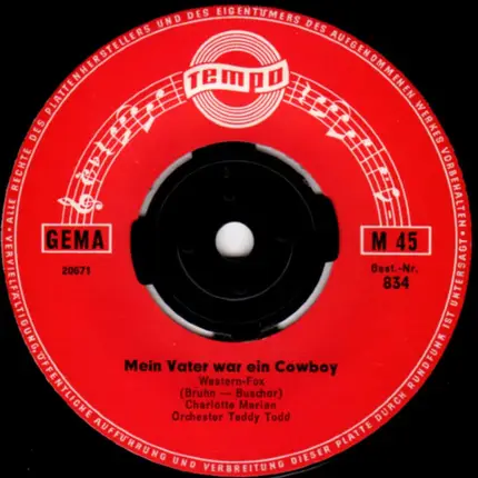 Charlotte Marian - Schöner, Fremder Mann / Mein Vater War Ein Cowboy