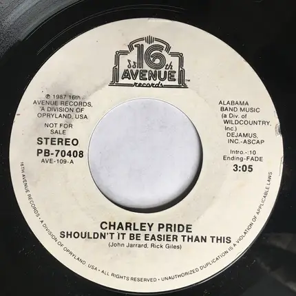 Charley Pride - Shouldn't It Be Easier Than This