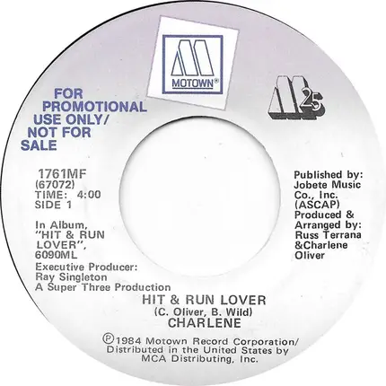 Charlene - Hit & Run Lover