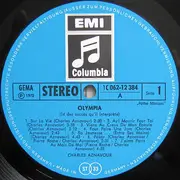 LP - Charles Aznavour - Olympia (14 De Ses Premiers Succès Qu'il Y Interprète)