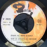 7inch Vinyl Single - Charles Aznavour - Chante Paris Au Mois D'août - EP
