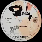 LP - Charles Aznavour - Idiote Je T'aime...