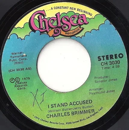 Charles Brimmer - I Stand Accused / Love Me In Your Own Way