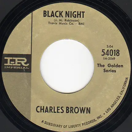 Charles Brown - Black Night / Merry Christmas, Baby