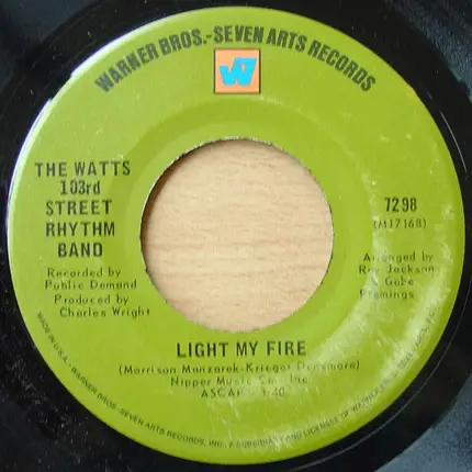 Charles Wright & The Watts 103rd St Rhythm Band - Till You Get Enough / Light My Fire