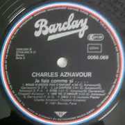 LP - Charles Aznavour - Je Fais Comme Si...