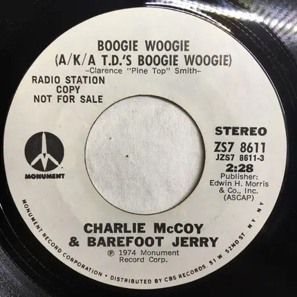 Charlie McCoy & Barefoot Jerry / Charlie McCoy - Boogie Woogie (A/K/A T.D.'s Boogie Woogie)