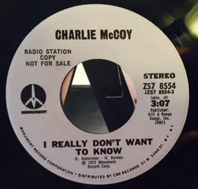 Charlie McCoy - I Really Don't Want To Know
