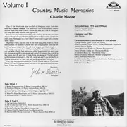 LP - Charlie Moore - Country Music Memories Volume 1 - Still Sealed