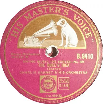 Charlie Barnet And His Orchestra - Cherokee / The Duke's Idea