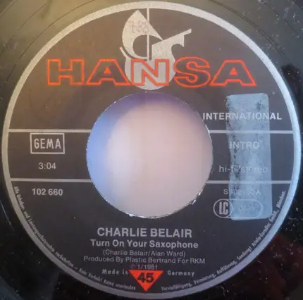 Charlie Belair - Turn On Your Saxophone / Return Randy