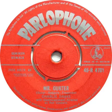 Charlie Drake - Mr. Custer / Glow Worm