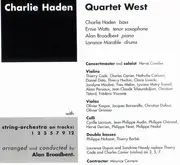 CD - Charlie Haden Quartet West - Now Is The Hour