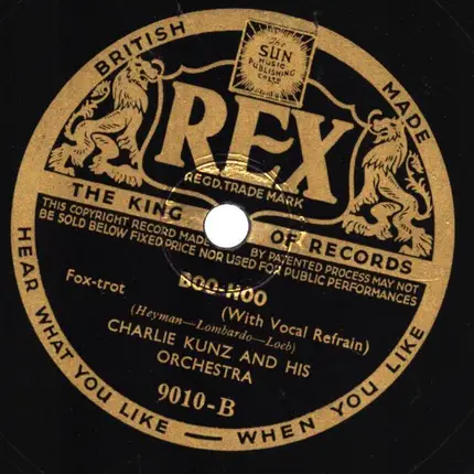 Charlie Kunz And His Orchestra - Boo-Hoo / Goodnight My Love