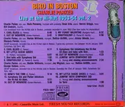 CD - Charlie Parker - Bird In Boston: Charlie Parker Live At The Hi-Hat 1953-54 Vol. 2