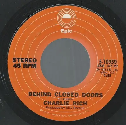 Charlie Rich - A Sunday Kind Of Woman / Behind Closed Doors