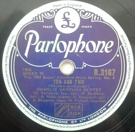 Charlie Ventura Sextet - (I Don't Stand) A Ghost Of A Chance / Tea For Two