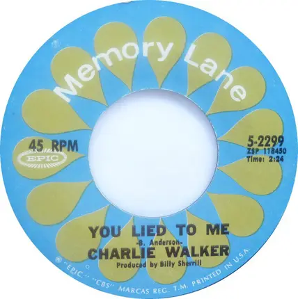 Charlie Walker - Don't Squeeze My Sharmon