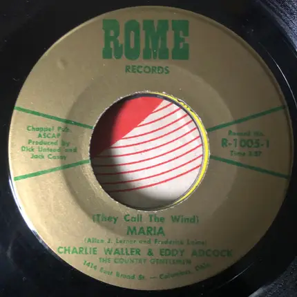 Charlie Waller & Eddie Adcock , The Country Gentlemen - (They Call The Wind) Maria / Letter To Tom