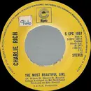 7inch Vinyl Single - Charlie Rich - The Most Beautiful Girl - Knockout centre