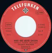 7inch Vinyl Single - Charly Bacher - Was Die Leute Sagen