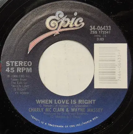 Charly McClain & Wayne Massey - When Love Is Right