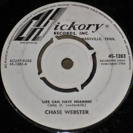 Chase Webster - Life Can Have Meaning