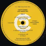 LP - Chet Baker Trio Featuring Philip Catherine - Chet's Choice