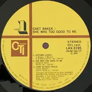LP - Chet Baker - She Was Too Good To Me - + OBI, Insert