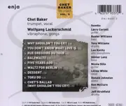 CD - Chet Baker - The Legacy - Vol. 3 - Why Shouldn't You Cry