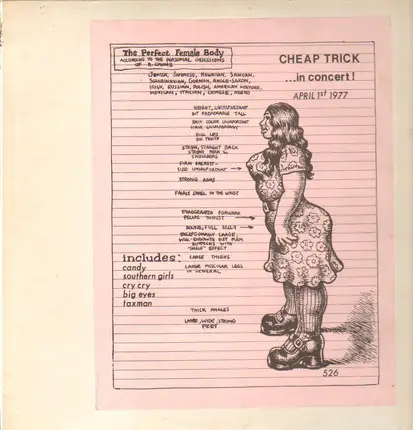 Cheap Trick - In Concert !  April 1st 1977