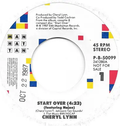 Cheryl Lynn Featuring Najee - Start Over