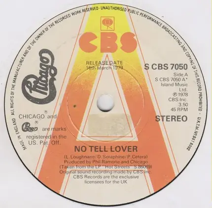 Chicago - No Tell Lover