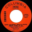 7inch Vinyl Single - Chicago - Does Anybody Really Know What Time It Is?