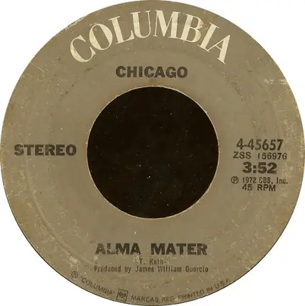 Chicago - Saturday In The Park / Alma Mater