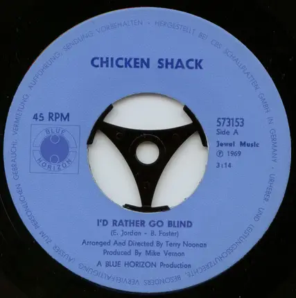 Chicken Shack - I'd Rather Go Blind / Night Life