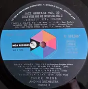 LP - Chick Webb - Chick Webb And His Orchestra Volume 3 - Strictly Jive - 1936-1938 - Mono