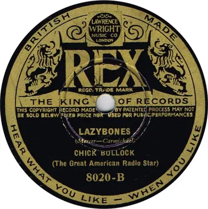 Chick Bullock - Learn To Croon / Lazybones