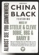 2 x 12inch Vinyl Single - China Black - Almost See You (Somewhere)