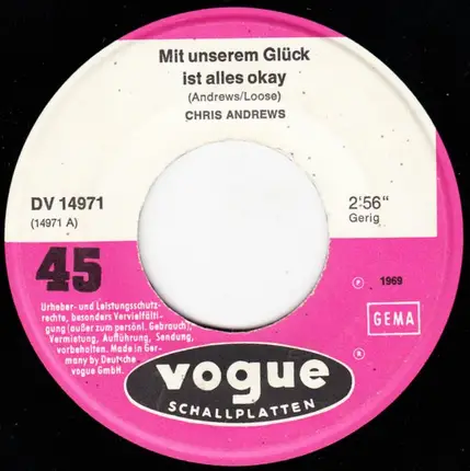 Chris Andrews - Mit Unserem Glück Ist Alles Okay