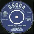 7inch Vinyl Single - Chris Sandford - Not Too Little - Not Too Much
