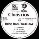 12inch Vinyl Single - Christión - Bring Back Your Love / Pimp This Love - Promo