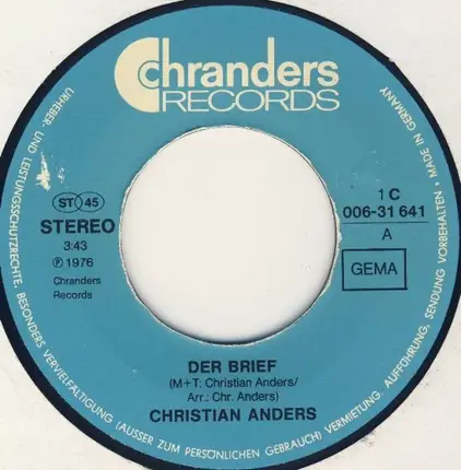Christian Anders - Der Brief