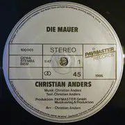 12inch Vinyl Single - Christian Anders - Die Mauer