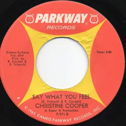 Christine Cooper - S. O. S. (Heart In Distress) / Say What You Feel