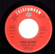 7inch Vinyl Single - Christine Lenz - Einmal Im Leben