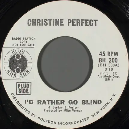 Christine McVie - I'd Rather Go Blind