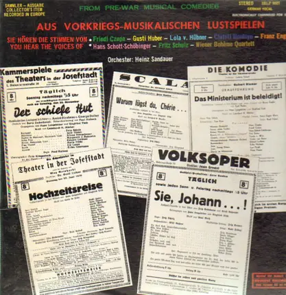 Christl Mardayn, Franz Engel, Fritz Schulz... - Aus Vorkriegs-Musikalischen Lustspielen (From Pre-War Musical Comedies)