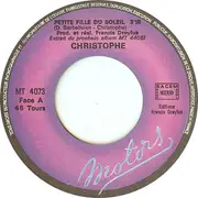 7inch Vinyl Single - Christophe - Petite Fille Du Soleil